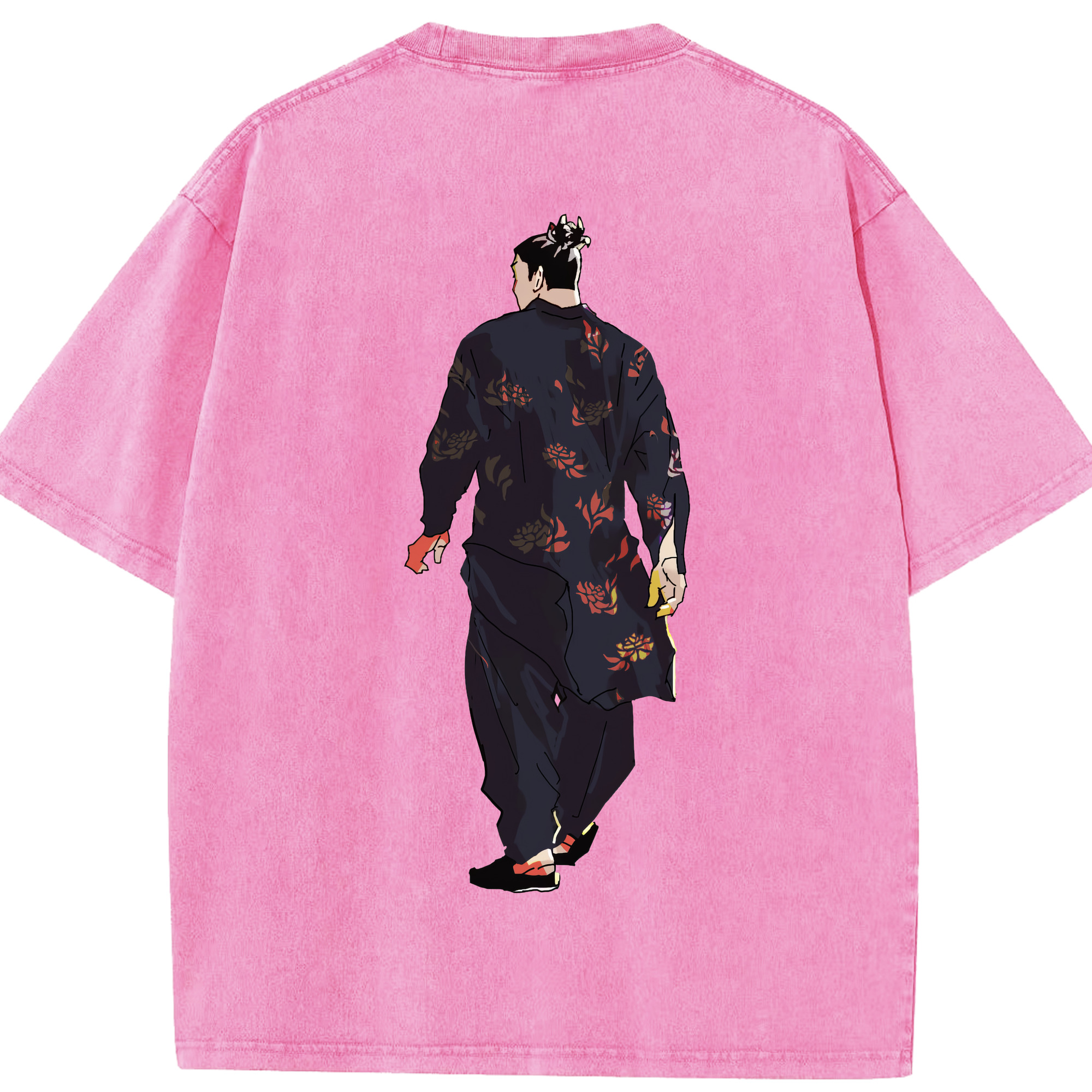 （画像用） 呪術廻戦 Jujutsu Kaisen 綿100% ヴィンテージ風 半袖Tシャツ（背面プリント）